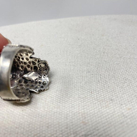 Viking Head Ring Stainless Steel Size 11.5 Silver-Tone Biker‎ Goth Punk Metal - Picture 8 of 10